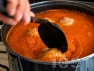 Рецепта Доматена супа топчета с лютеница